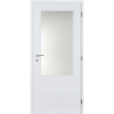 Doornite Basic 2/3 sklo, 80 P, 846 × 1983 mm, lakované, pravé, bílé, prosklené C1HMF2.80P1
