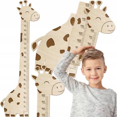 Dřevěná růstová odměrka na zeď