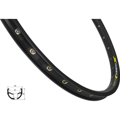Ráfik REMERX JUMBO 406x23 48dier, čierny