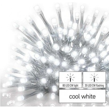 EMOS Standard LED spojovací řetěz blikající rampouchy 2,5 m venkovní studená bílá