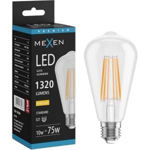 Mexen Vintis LED филтър крушка E27, ST64, 10W, Топла - 2700K, 1320 lm, прозрачен - L152-E27-1027-00 (L152-E27-1027-00)