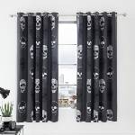 Catherine Lansfield Тъмносива детска завеса 2 бр. 168x183 cm Skulls - Catherine Lansfield (BD/57645/W/E6672/GY)