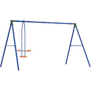 vidaXL Външна люлка с рамка и глайдер за до 5 деца Стомана и PE (42041291)