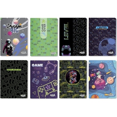 SCOOL Тетрадка scool А5 40л, тесен и широк ред - момчета