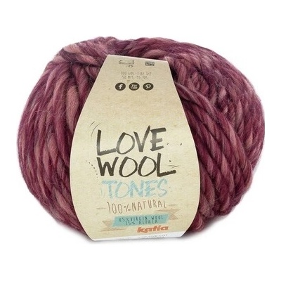LOVE WOOL TONES Katia Farby LOVE WOOL TONES: 200 vínová - VÝPREDAJ