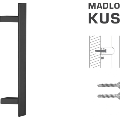 MPkovania FT - MADLO kód K41Z 40x10 mm ST ks Rozteč madla: 300 mm, Rozmer profilu madla: 40x10 mm, Dĺžka: 500 mm