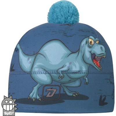 Dráče chlapecká zimní čepice Flavio Dinosaurus modrá