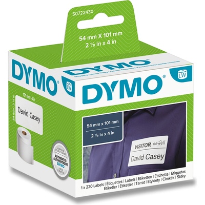 Dymo LW S0722430 - originální papírové štítky - 101 x 54 mm, bílé