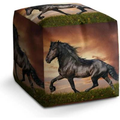 Sablio Taburet Cube Friský kůň - 60x60x60 cm