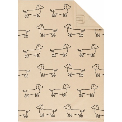 CAWÖ We Love Dogs Jezevčík 6246 50 x 70 cm černá/béžová