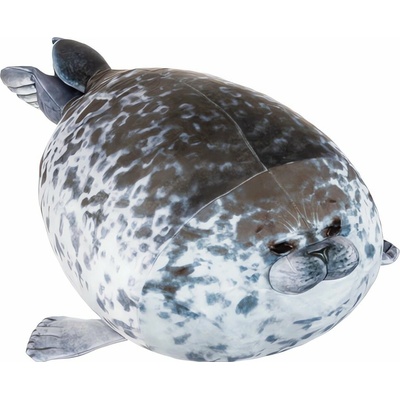 Kruzzel Plyšový polštář tuleň 50cm šedý