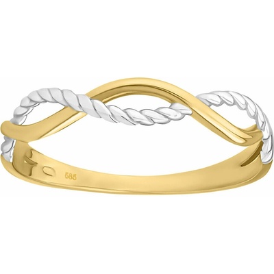 SILVEGO Zlatý prsten Vivendi ze žlutého a bílého zlata FNNNX29RGYW