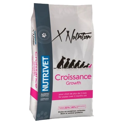 Nutrivet TAO CROISSANCE - Пълноценна храна за подрастващи кученца - богата на пилешко месо за кучета от отбиване до 2 години - 18 кг Nutrivet Франция