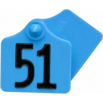 Ušní známky Primaflex s popisem 25 ks, modrá, vel. 1 varianta 1-25
