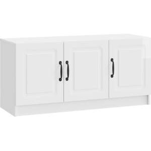 vidaXL ТВ шкаф Бял гланц 99 x 34, 5 x 47 см Инженерна дървесина (895869)