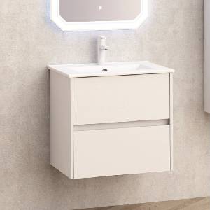 Interceramic Pvc шкаф за баня bg5955 + умивалник icc6066/4661, бял (bg5955+icc6066/wh)