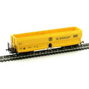 Albert Modell Саморазтоварващ се вагон БДЖ BG-TPPBD 665 0034-7, епоха VI, Fals, жълт, ТЕЦ " Бобов Дол" (665028)