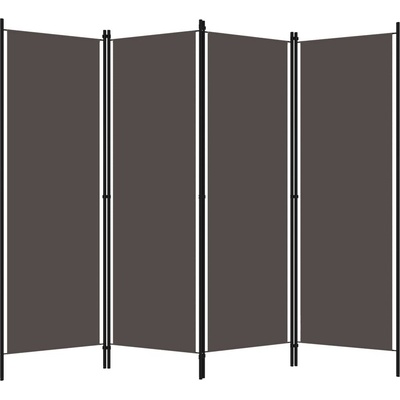 vidaXL 4dílný pokojový dělič antracit 200 x 180 cm – Zboží Dáma