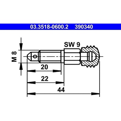 Odvzdusnovaci sroub/ventil ATE 03.3518-0600.2