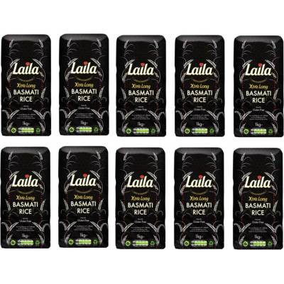 Laila Foods XTRA DLOUHOZRNNÁ Basmati rýže 10 x 1 kg