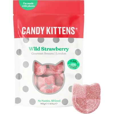 Candy Kittens žvýkací bonbony s příchutí lesních jahod 140 g