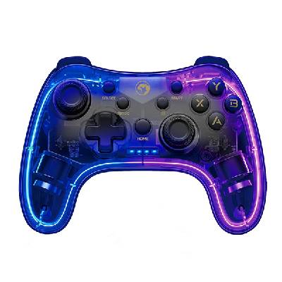 Gamepad Marvo GHOST 40, bezdrôtový, 17tl., všesmerový, priehľadný