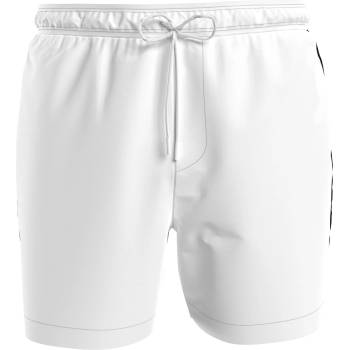 Calvin Klein Мъжки къси панталони Calvin Klein Medium Tape Swim Shorts Mens - PVH Class White