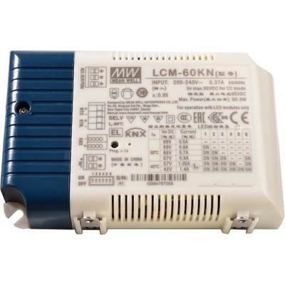 Meanwell napájení DIM, Multi CC, LCM-60KN - KNX konstantní proud 500/600/700/900/1050/1400 mA IP20 stmívatelné 2-90 VDC 60,3 W 862176