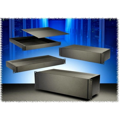 Hammond Electronics RM2U1908SBK univerzální pouzdro 203 x 421 x 89 hliník černá 1 ks