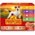 Propesko Dog Консерва пиле/говеждо/индейка/агнешко в сос 12 x 100 г