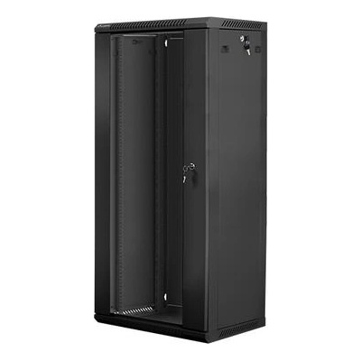 Lanberg rack cabinet 19 wall-mount 27U / 600x450 for self-assembly (flat pack), black (WF01-6427-10B)