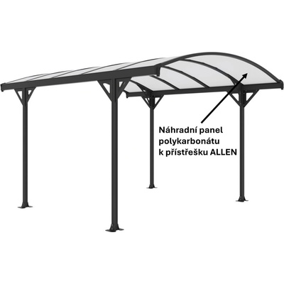 Roja Panel polykarbonátu k přístřešku ALLEN TRANSPARENTNÍ CA 23