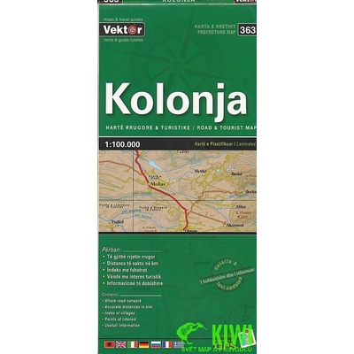 mapa Kolonja 1:100 t. laminovaná