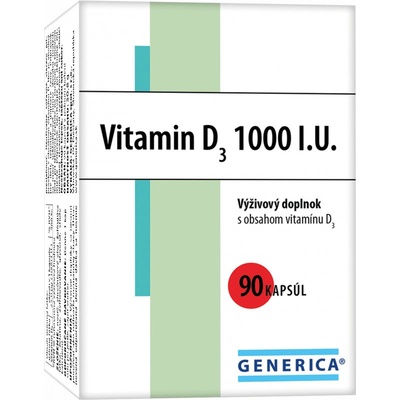 Generica Vitamin D3 1000 I.U. 90 ks