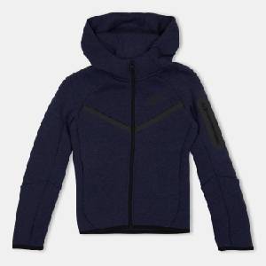 Nike Юношески суичър Nike Sportswear Tech Fleece Full-Zip Hoodie Juniors - Obsidian Heathr