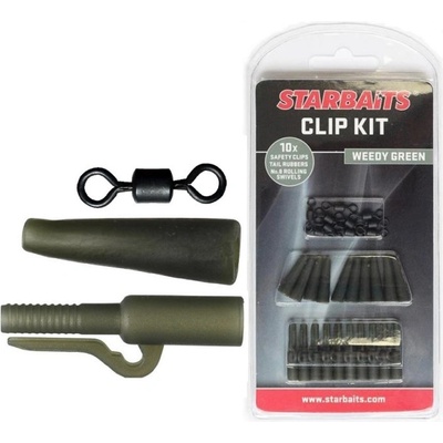 Starbaits Set Záves Na Olovo Clip Kit 10ks Zelená