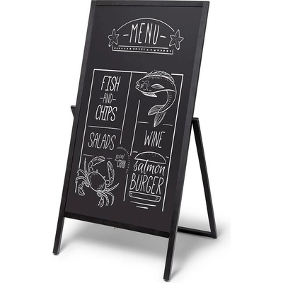 StandMar Drevené kriedové áčko Flip – magnetické svetlohnedá, Formát: 620 x 1140 mm