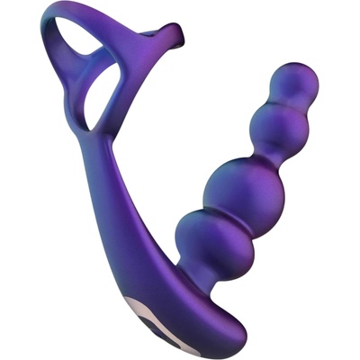 Hueman анален вибратор и пенис ринг (лилаво)