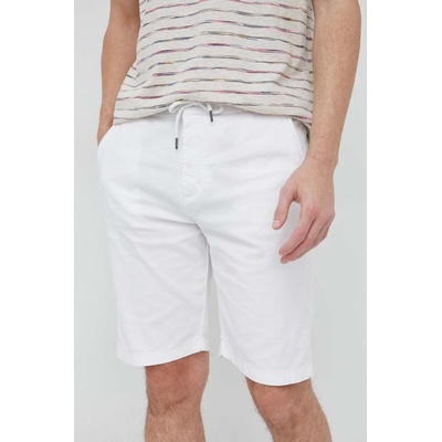Guess Къс панталон с лен Guess в бяло (M3GD02.WFBX3)
