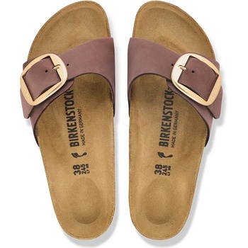 Birkenstock чехли дамски от набук Madrid Big Buckle Nubuck Leather (1033145)