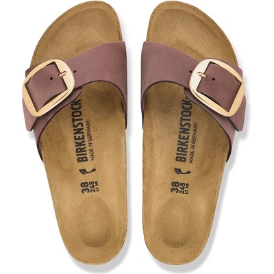 Birkenstock чехли дамски от набук Madrid Big Buckle Nubuck Leather (1033145)
