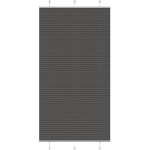 vidaXL Плисирана щора черна 105x200 cm Ширина на плата 104, 4 cm (4015161)