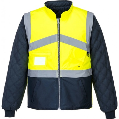 Portwest S769 HI VIS reflexná bunda S Fluorescenčno žltá Námornícka modrá
