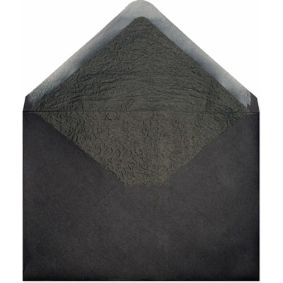 Vystlané obálky - 114 x 162 mm (C6) - Černá + černý luxusní papír