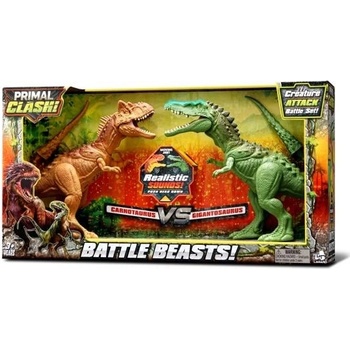 Wiky Primal Clash! Dino bitva set Carnotaurus vs Gigantosaurus 21 cm