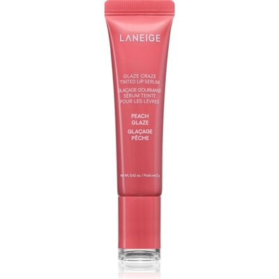 LANEIGE Glaze Craze Tinted Lip Serum тониращ балсам за устни цвят Peach Glaze 12 гр
