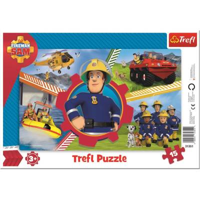 Trefl - Puzzle Fireman Sam's Day - 1 - 39 piese