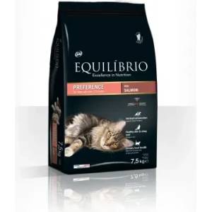 Equilibrio PREFERENCE Adult Cat Salmon - Пълноценна храна за израснали котки със сьомга-7.5 кг