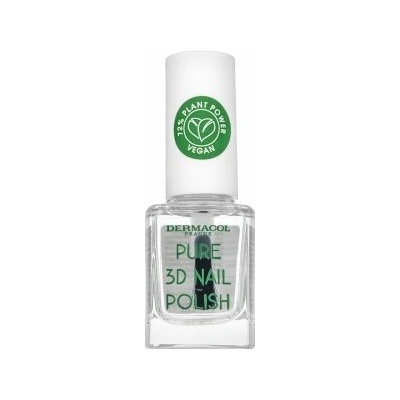 Dermacol Pure 3D Nail Polish lak na nehty 01 Crystal Clear 11 ml