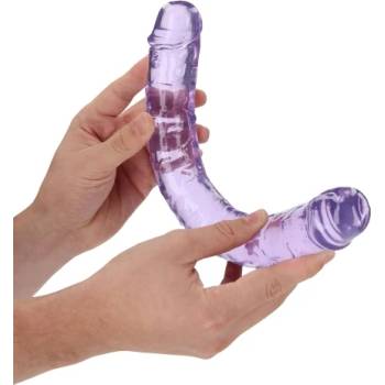 Image 1 of Shots Toys Двойно джели дилдо Real Rock Crystal Clear 34 см. лилаво